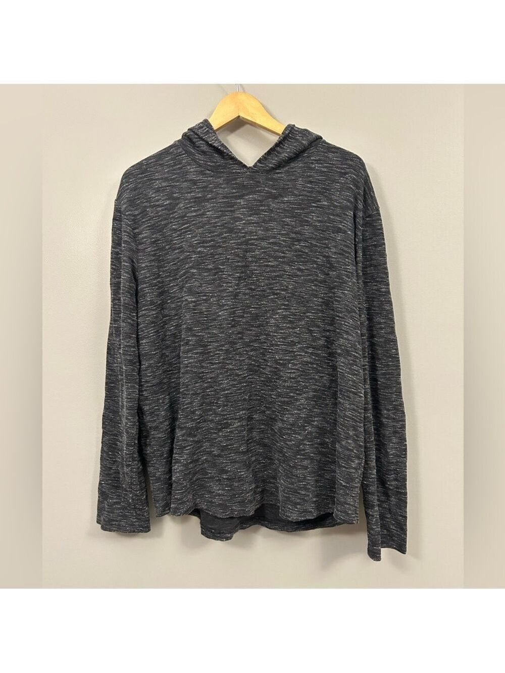 Vince Charcoal Knit Hoodie Womens Size Large Oversized